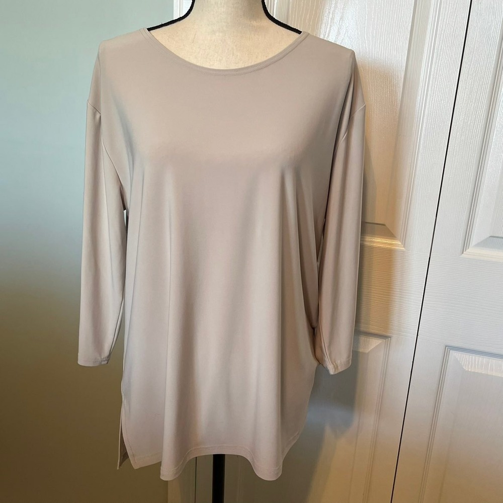 Valentina light beige cream blouse‎ women's size XL extra large